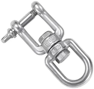 SITBXO Pivotant à Double extrémité Lot de 10 Anneaux Connexion Pivotants À Double Extrémité en Acier Inoxydable 304 for Suspension Chaise, Balançoire(Ox,M6)