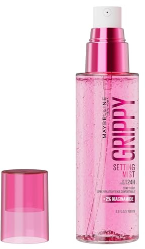 Maybelline New York - Brume de Fixation - Longue Tenue 24H - Sans Transfert - Hydratation & Éclat - Avec Niacinamide - Tous Types de Peaux - Grippy - 100 ml