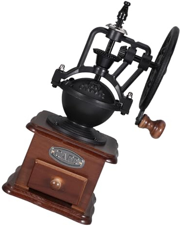 UTHCLO Molinillo de Café Manual de Madera Pequeño Manivela, Molienda Fina para Granos de Café y Especias, Portátil para Uso en Cocina y Viajes, Cafetera Manual Compacta