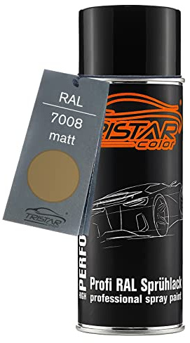 RAL 7008 Khakigrau matt Lack Spraydose - Sprühdose 400 ml, schnelltrocknend | Sprühdose 400 ml, schnelltrocknend