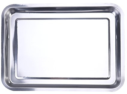 OUNONA BBQ Grillplatte Grillschale Edelstahl 36x27x2cm