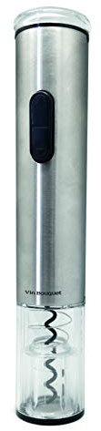 Vin Bouquet Elektrischer Korkenzieher, Mangan-Stahl und ABS, Silberfarben, 32 x 10 x 9 cm