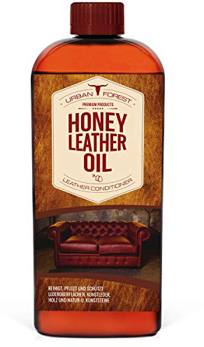 URBAN FOREST Lederöl zur Lederpflege von Sattel- & Zaumzeug I Schützt & pflegt als Lederpflegemittel Sofa Ledercouch Autositze Möbel Schuhe I Premium Leder Conditioner Leder Öl Honey Leather Oil