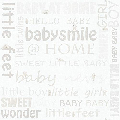 Mustertapete Tapeten mit Muster Tapete Babyzimmer Beige Crème Grau Weiß Vliestapete Beige Crème Grau Weiß | Jetzt Tapeten online bestellen