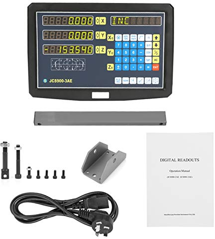 EVTSCAN JCS900-2AE/JCS900-3AE 2/3 axes lecture numérique DRO pour fraiseuse de tour prise CN 110-240 V(JCS900-3AE)