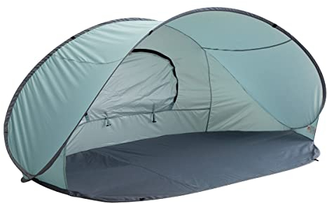 Pop-Up-Strandzelt - Passend für 2-3 Personen - Sonnenschutz mit UV-Schutz und Belüftung - Wasser- und Windabweisendes Campingdach von Wakeman (Blau)