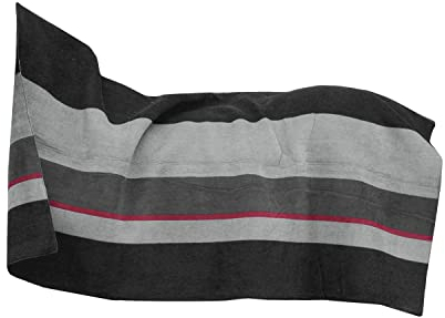 Kentucky Horsewear - Fleecedecke - Schwer - Quadratische Streifen - Schwarz/Grau - 140x120cm