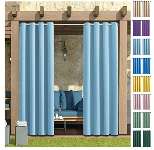 AEREY Tende per soggiorno, isolamento acustico, oscuranti, termiche, fonoassorbenti, per sciarpe, camera da letto, cameretta dei bambini, soggiorno, 180 x 190 cm, azzurro