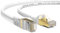 CAT 7 Cable de red 0,5m Gigabit Ethernet LAN Cable - 10Gbit / s - Patch Cable - Flexible Cat.7 S/FTP Conector RJ 45 - para Router, Módem, Switch, PS4, PS5 | Blanco | 0,5 metros