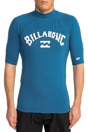 Billabong Logo Surf SS Rashguard, Negro para Hombre - M