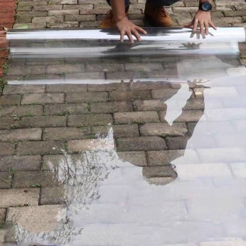 Planchas de Policarbonato Transparente,Láminas Resistentes a los Rrayos UV,Placas Paneles de Techo para Invernadero,Jardín,Fácil de Cortar y Doblar,con Tornillos,Personalizable (0.6*1m)