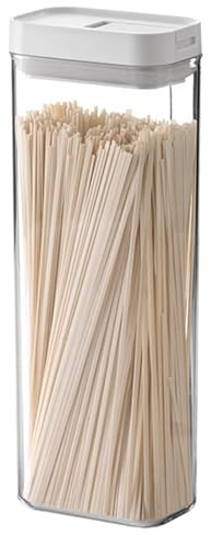 Greyoe Contenitore per spaghetti, 30 cm, 1800 ml, a forma di cubo, ermetico, per pasta, cereali, snack, zucchero