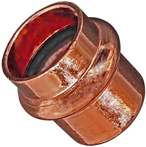 Press Fitting 2456 Kappe für Kupfer Rohr Außendurchmesser 15mm i Muffen Anschluss zum Verpressen V Kontur End Stück Stopfen Deckel Verschluss Abschluss Trinkwasser Heizung