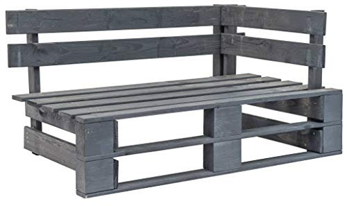 ShGaxin Banc d'angle Palette de Jardin Bois Gris,Banc D'Extérieur,Banc Plastique Blanc,Mini en Plastique Jardin