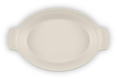 Barbary & Oak BO875002CRM Foundry Oval Oven Dish, Ceramic Stoneware with Glazed Interior, Dishwasher Safe, Camembert Cream