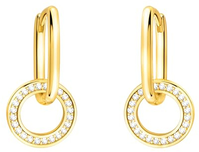 SOFIA MILANI - Damörhängen i 925 Silver - Guldpläterade med Zirkoniastenar - Hoops med Zirkonia - E2972