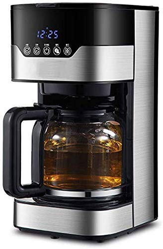 CNNKWXTW Coffee Machine Filter Coffee Machine,1.5L Coffee Maker 24H Programmable Smart Drip Coffee Brewer with Lcd Display Glass Thermal Carafe Permanent Filter