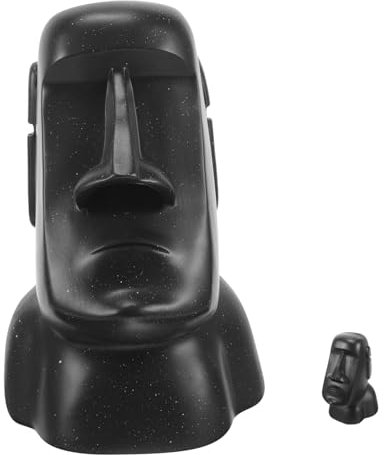 BUGUUYO Moai Statue Taschentuchbox Hülle Aus Harz Kreative Papiertaschentuchbox Für Bad Schlafzimmer Kompakt Und Leicht Zu Reinigen