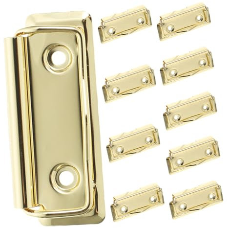 DIYEAH 10stücke Metall Klemmbrettklammern Für Schule Und Büro Robuste Aluminiumlegierungsbüroklammern Praktische Kleine Aktenklammern Für Notizbücher Kalender Und Memo-clips