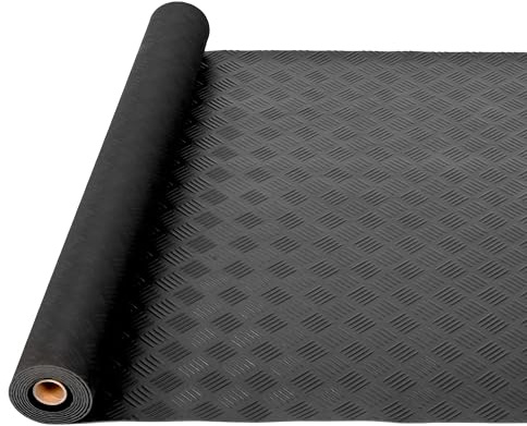 Gummimatten 300 x 100 cm Antirutschmatte 3mm Dicke rutschfest Schutzmatte | für Außenbereich, Gummimatte Rolle Bodenmatte mit Noppen Gummiläufer für Keller, Werkstatt, Garage