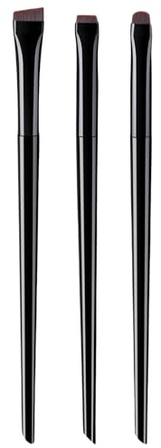 Lot de 3 petits pinceaux de maquillage pour les yeux et le visage, fard à paupières, pinceaux de maquillage essentiels pour le voyage