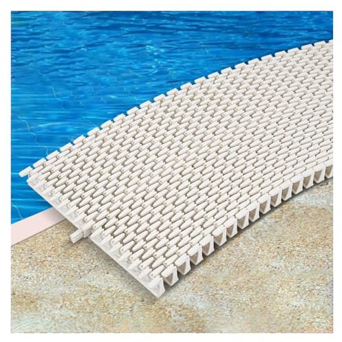 Griglia di scarico per troppopieno in PP, 30 cm, bianca, copertura per grondaia, grondaia, resistente, per un efficace drenaggio dell'acqua, 1 pezzo