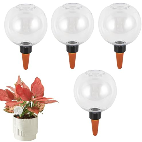 Ihdjasg 4 Stück Bewässerungskugeln, Wasserspender Pflanzen, Automatisches Bewässerungsgerät, Blumentopf Bewässerung, Für Balkon Innenbereich Freien, Urlaub, Reisen