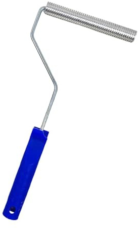 Gcljlmy Rodillo de fibra de vidrio, herramienta de remo de burbujas, rodillo de laminación portátil, rodillo de laminación de fibra de vidrio para materiales compuestos, 6 pulgadas