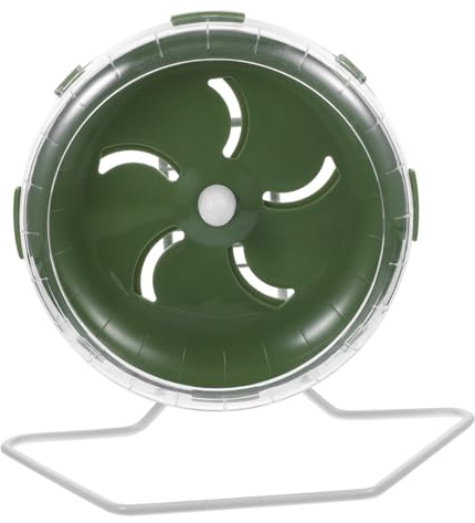 ARTIBETTER Rueda para Hámster Silenciosa con Soporte Juguete para Pequeños Roedores como Erizos y Chinchillas Rueda de Ejercicio Transparente para Mascotas Pequeñas
