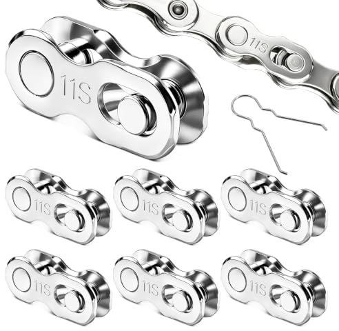 Kettenschloss Fahrradkette für Shimano Kette 11 fach - 11-Speed Chain Lock für Shimano Quick Link, Kettenglieder Fahrrad, Fahrradkette Schloss, Kettenverschluss, Kettenverbinder, Kettenglied, 7 Paar