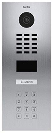 DoorBird D2101KV IP-Video-Türstation mit 1 Ruftaste und Tastenmodul, Gebürsteter Edelstahl