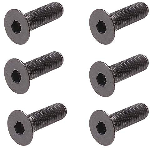 Hochfeste Senkkopfschrauben, 4 mm, M4 x 20 mm (inkl. Kopf), Schwarz (10,9 H/T), Csk Inbusschlüsselkopfschraube, 50 Stück