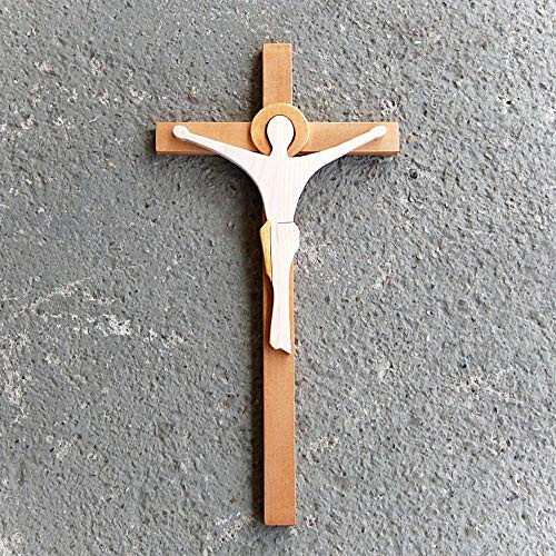 Holz Wandkreuz mit Korpus 20 cm Kruzifix - ChoralisWoodArt