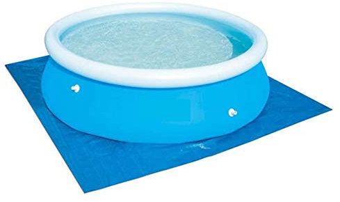 Jorisa 274x274cm Tapis de Sol Carré pour Piscine,Tapis de Sol Bâche Bleu Durable pour Piscine,Tapis de Plancher Pliable étanche Résistant à l'usure pour Piscine Hors Terre,274x274cm