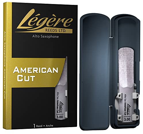 Légère Reeds - Altsaxophonblatt, American Cut, Blattstärke 3.00 (ASA3.00) - Hochwertiges synthetisches Holzblasrohr