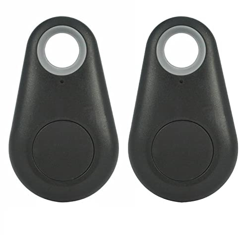 TOTMOX 2x Smart Key Finder Locator Bluetooth Wireless Anti smarrimento Dispositivo sensore di allarme Telecomando per bambini Localizzazione Chiavi del telefono Portafogli Bagaglio Trova oggetti, Nero