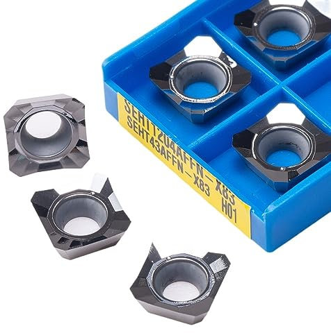 GatherTOOL 10 pz/Scatola SEHT1204 AFFN X83 H01 Inserto in Carburo di Alluminio Lega di Fresatura Indicizzabili Utensile da Tornitura SEHT 1204 Viso Tornio CNC SEKT1204