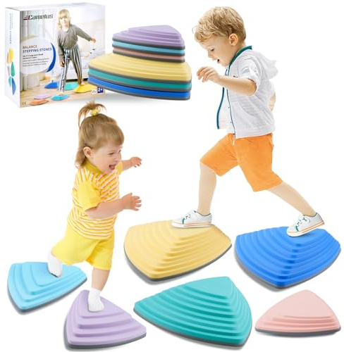 Stepping Stones for Kids, Non-Slip Toddlers Stepping Stones, Balance River Toys Indoor Outdoor Activity, Obstacle Course Sensory Toys, Birthday, Children's Day and Christmas Gift
