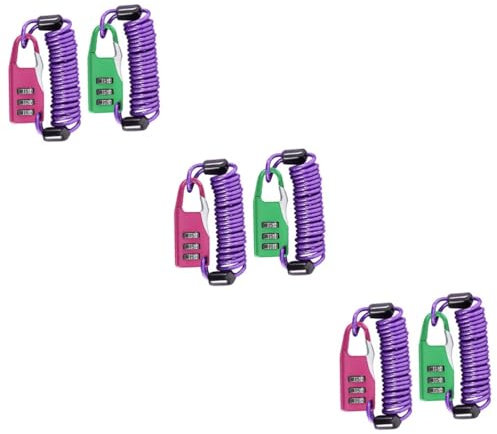 MILISTEN 3 Sätze 2st Sperren Sicherheitsschloss Gepäckschloss Mountainbike-schloss Helmschlösser Für Motorräder Scooter-helmschloss Codeschloss Lenkerschloss Drahtschloss Stahldraht Fahrrad