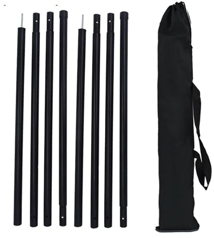 Zeltstangen-Bausatz 2,4 m Planenstangen 240 cm verstellbare strapazierfähige Eisen-Stützstange Unterstand Markise Baldachin Stange Campingausrüstung Outdoor-Zubehör Teleskopstange Camping (Color : 1
