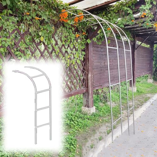YAVYAV Treillis d'arc De Jardin en Acier Inoxydable, Demi-Arche À Rosiers Large De 0,7 À 2,9 M, Support pour Plantes Grimpantes, Résistant Aux Intempéries(140 * 240cm(4.6 * 7.9ft))