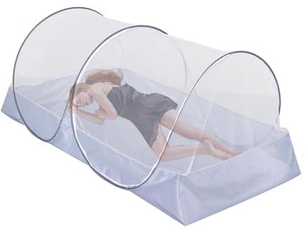 200x100x73cm Faltbares Moskitonetz Für Bett - Pop Up Bettnetz, Fliegennetz Moskitonetz, Camping Mesh Moskitonetz, Moskitonetz Reise Mit Seitlichem Reißverschluss, Mückennetz Für Wälder Terrassen