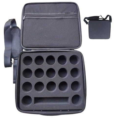 Billiard Balls Storage Bag & Carrying Case - Travel Storage Box with Carry Handle & Shoulder Strap - Holder for 1 Set of 2-1/4'' Pool Balls & Accessories