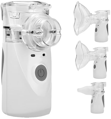 NEBULIFT Nebuliser Mask – Handheld Mist Inhaler – Mesh Nebuliser – Portable Inhaler Device for Adults & Kids – Lightweight, Quiet & Easy to Use with Battery & USB Power