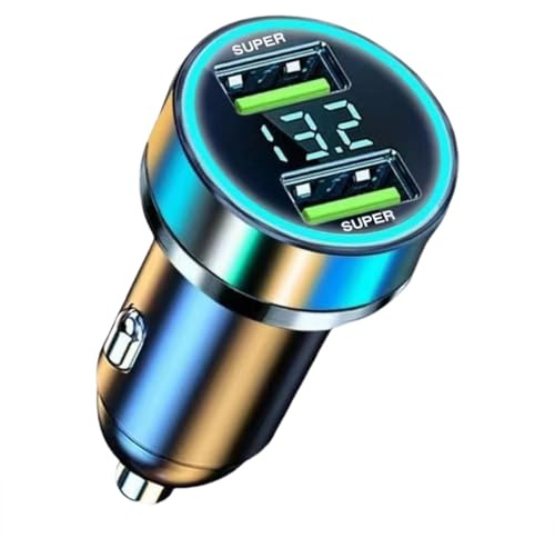 Cargador de Coche 240W | Cargador rápido de Doble Puerto con PD y QC 3.0 | Cargador de teléfono de automóvil USB 2 en 1 para Dispositivos móviles