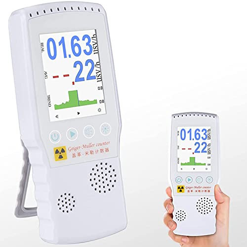 Contatore Geiger con Grafici di Tendenza Intuitivi, Dosimetro del Contatore Geiger Caricato con USB, Radioattività del Contatore Geiger per Medici, Personale di Quarantena, Fabbriche