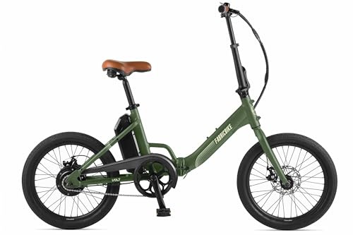 FabricBike Volt Elektrofahrrad für Erwachsene, 50,8 cm (20 Zoll), E-Bike, Motor mit 250 W, 36 V 10 Ah, Abnehmbarer Akku, Geschwindigkeit 25 km/h (Cayman Green)