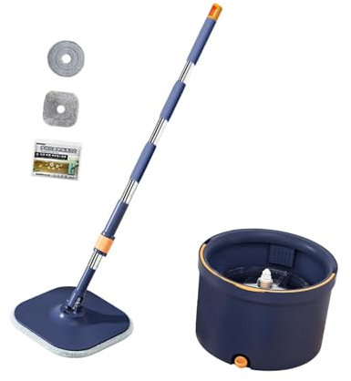 Milageto Mop y Cubo de Cubo Separador de Agua Limpia y Sucio, Azul