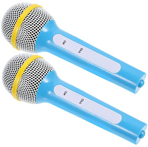 TOYANDONA 2Pièces Microphone Simulé pour Garçon Fille Set de Accessoire de Décoration pour Fête et Jeux de Rôle Ciel pour et Spectacles