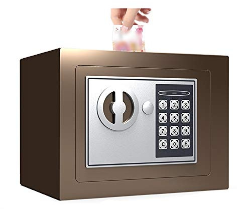 Mini coffre-fort électronique à mot de passe – Boîte de sécurité domestique antivol de 17 cm de grande capacité pour objets de valeur Blanc Style 2 – Coffre-fort de chevet parfait pour un usage